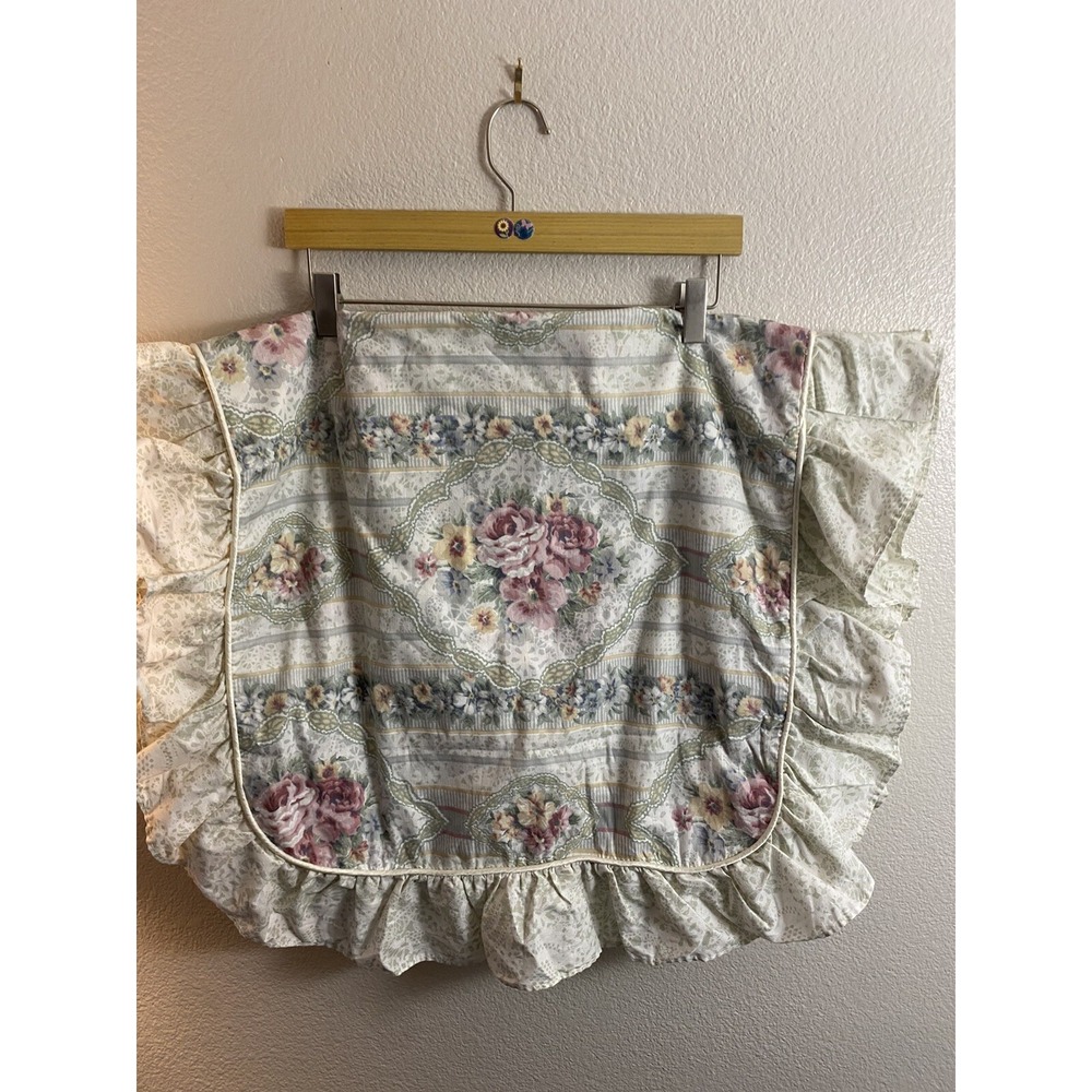VTG Jessica McClintock Pillow Case Floral Flower Ruffle Sham 36 X 20 Cottage ONE